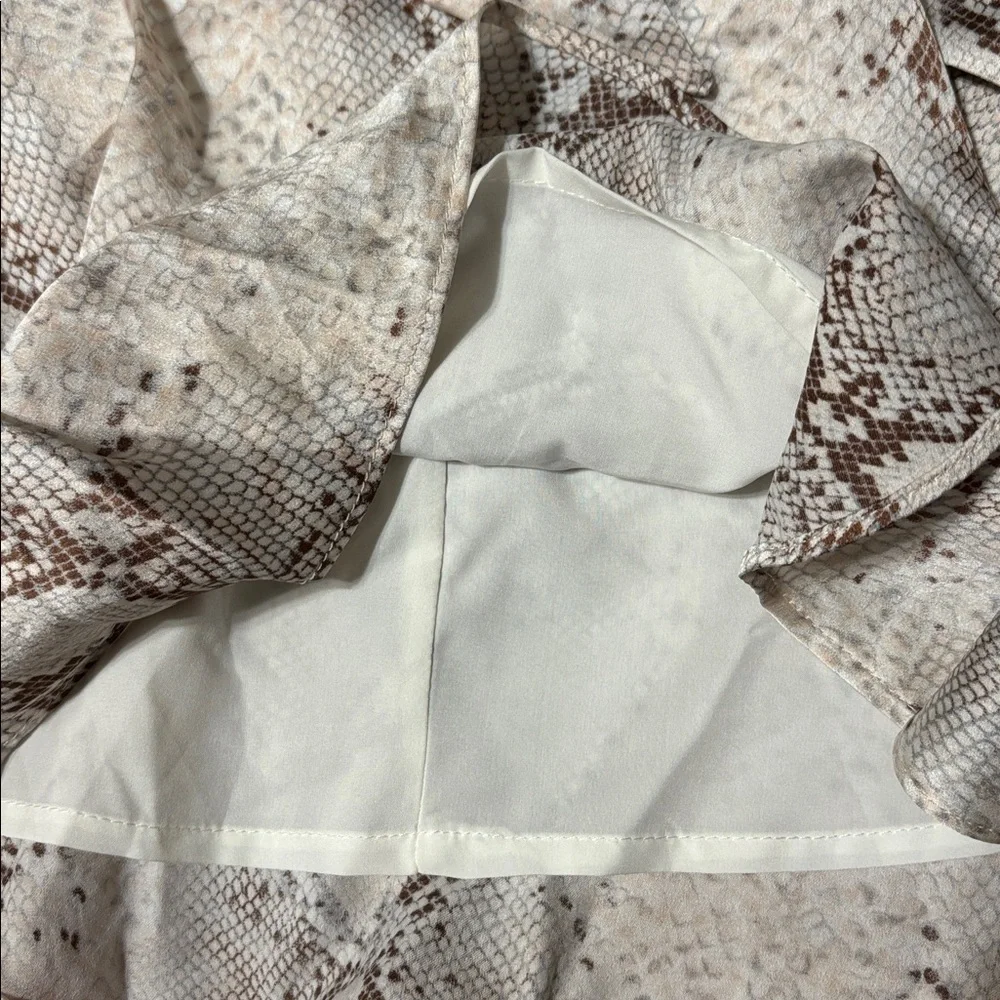 Bishop + Young Snake Print Mini Skirt